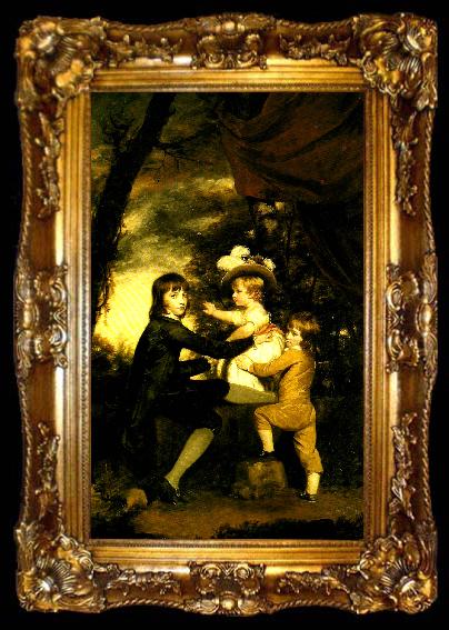 framed  Sir Joshua Reynolds the lamb children, ta009-2